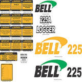 260973 , LOGGER DECAL SET 225A - Yellow Metal SA